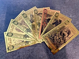 Complete Set! Lot ALL 8 STATES Goldback 24KT Gold Foil Notes 1/1000th oz Bullion - Picture 1 of 11