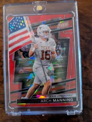 ARCH MANNING 2024 PANINI NSCC VIP GOLD PACK RED SPARKLE PRIZM /149 - Image 1 of 2