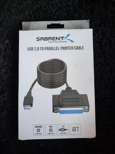 Sabrent USB 2.0 Parallel Printer Cable 6 ft. - New - Picture 1 of 2
