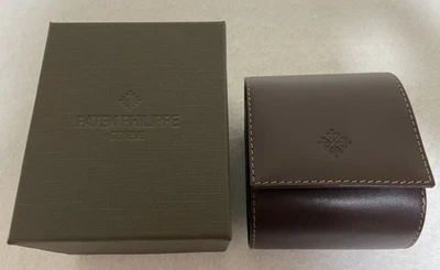 New 2025 Patek Philippe Travel Case - Brown Leather Watch Box Full Gift Set - Image 1 of 4
