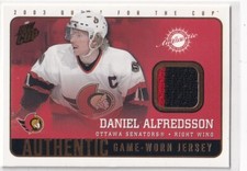 02/03 PACIFIC QUEST FOR CUP DANIEL ALFREDSSON GAME JERSEY #12 2CL