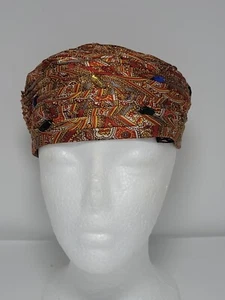 Vintage "LEMINGTON" women's PILLBOX HAT 1950s w/multicolor jewels -EUC - Picture 1 of 7