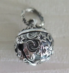 ROUND BELL SAKURA STERLING 925 SILVER PENDANT - Picture 1 of 8