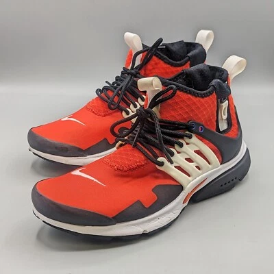 Nike Air Presto Mid DC8751-800 Utility Orange Black White Sneakers Men Size 6 - Image 1 of 4