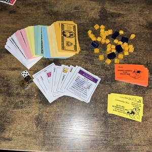 Monopoly 2000 Millennium Ed. Game Replacement Money, Real Estate Cards Gold DIce - Picture 1 of 1