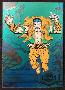 2021 Spider-Man Marvel Metal Universe Kraven #143 Turquoise Light FX 21/50 - Picture 1 of 2