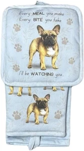 French BullDog 3-Piece Kitchen Set - Oven Mitt, Pot Holder & Kitchen Towel Set - Picture 1 of 1