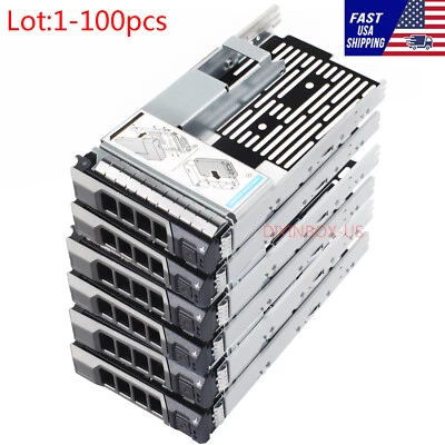 Lot 2.5" to 3.5" Drive Caddy Tray For Dell POWEREDGE R630 R720 R730 R730XD T430 - Image 1 of 4
