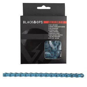 Black Ops Half Link 2.0 Durable Translucent Blue Solid Pin BMX Kette 1/2 x 1/8 - Bild 1 von 1