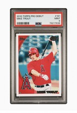 Mike Trout Rookie Card 2010 Topps Pro Debut #181 PSA 9 MINT
