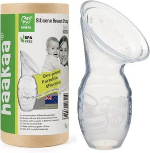 Haakaa Silicone Breastfeeding Manual Breast Pump 100% Food Grade Silicone BPA - Picture 1 of 9