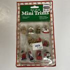 VTG Set Of 12 Miniature Ornaments Mini Trims Hand Painted Christmas Decorations
