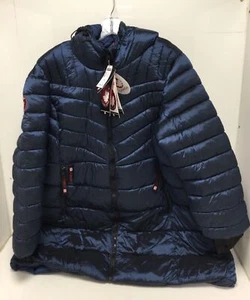 CANADA WEATHER GEAR Women's Longline Puffer Jacket In Shady Blue Size 3X - Picture 1 of 4