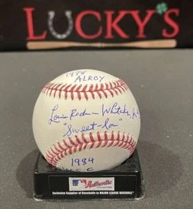 Lou Whitaker Signed Auto Rawlings ROMLB Baseball JSA COA Full Name + 3x Insc. - Picture 1 of 4