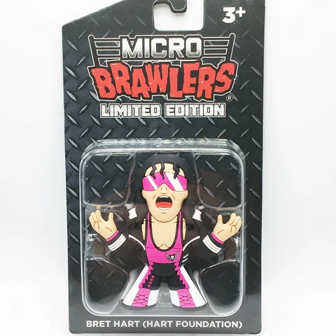 Bret Hart Limited Edition Hart Foundation Micro Brawler Cover