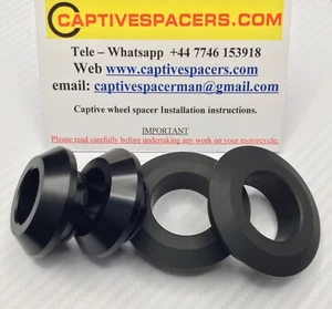 Yamaha R6 2006 - 2016 Supersport Captive Spurverbreiterung. Schwarz eloxiert. - Bild 1 von 7