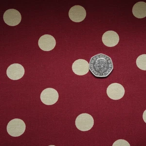 100% Cotton Duck - Burgundy Spot - 150cm/59" Wide - £9.99mt - Picture 1 of 1
