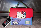 Sac bandoulière Loungefly Sanrio Hello Kitty and Friends bloc couleur