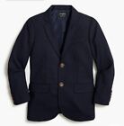 J.CREW FACTORY crewcuts Thompson Boys Wool Suit Jacket Dark Navy Blue Sz 10, EUC