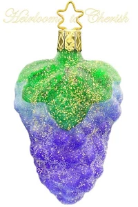 Inge Glas OWC 2940 Glistening Grapes German Glass Ornament NEW w/FREE Gift Box - Picture 1 of 2