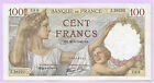 100 Francs FRANCE 1942 (29.1), Sully, F 26/65, aUNC, WW2, Paris, Notre Dame