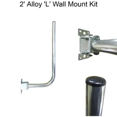 CREATIVE Supporto a parete 2" piedi in lega L con staffa per antenna TV DAB o piatto satellitare