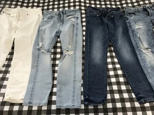 Jeans uomo American Eagle taglia 28/28 lotto di 7 usati - Foto 1 di 12