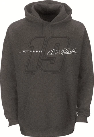 CARL EDWARDS #19 ARRIS GREY HOODED SWEATSHIRT - CLEARANCE Cover