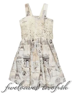 FIVELOAVES TWOFISH Cream Versailles Paris Party Dress with Tulle Skirt - Picture 1 of 3