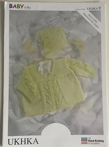 Bebé Niñas Encaje Matiné Abrigo + Gorro Conjunto PATRÓN TEJIDO Cárdigan UKHKA 9 - Imagen 1 de 6