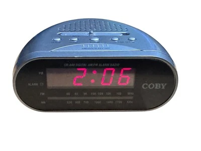Coby CR-A52 AM FM Alarm Clock Radio Gray - Image 1 of 4