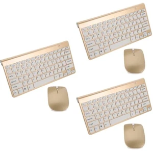 3 Sets Wireless Keyboard and Mouse Usb C Ergonomic for Computer Plug - Afbeelding 1 van 12