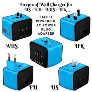 IMKRC 3USB Ports 1 C-Type Port & 1 AC Socket Universal Travel Adapter Powerful - Picture 1 of 42