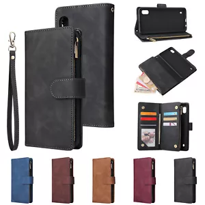 For Samsung S25 Ultra S24 A20E A32 Shockproof Leather Wallet Zipper Phone Case - Picture 1 of 41