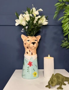 Contemporary Leopard Head Vase Planter| Kitchen Accessories Home Decor | Unique - Picture 1 of 6