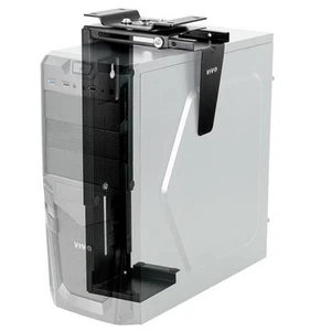 Adjustable Under Desk and Wall PC Mount Computer Case CPU Holder with Swivel ... - Afbeelding 1 van 9