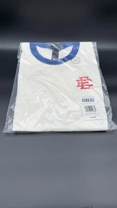 Eric Emanuel x New Era LA Dodgers Cream Ringer Tee Cooperstown Men's Medium NEW - Picture 1 of 4