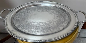 Interenational Silver Serving Tray Platter w/Handles Camille 6080 16IN Polished - Picture 1 of 7