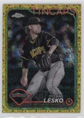 2024 Topps Pro Debut Chrome Gold Mini-Diamond Refractor /50 Dylan Lesko #PDC-139 - Image 1 of 2