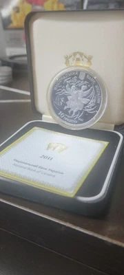 Ukraine 10 hryven coin  Gopak silver coin 2011 year - Image 1 of 4