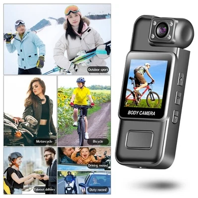 4K Body Camera Video Recorder with Rotating Lens Supports 128GB - Image 1 of 4