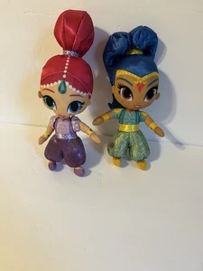 2 muñecas de peluche Shimmer and Shine de 10 y 11 pulgadas - Imagen 1 de 5