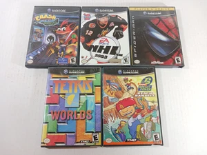 Nintendo GameCube Game Lot All Tested Rocket Power Tetris Crash Spiderman - Picture 1 of 4