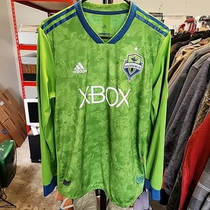 Adidas Climacool Seattle Sounders Authentic Long Sleeve Soccer Jersey - 2018 Med - Picture 1 of 7