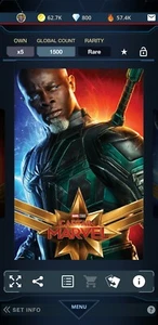 Topps Marvel Collect DIGITAL CAPTAIN MARVEL POSTER KORATH - Picture 1 of 1