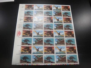 USA 1989 Sc#2422-25 25c Dinosaurs sheet of 40 Stamps MNH XF - Picture 1 of 1