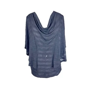 Fenn Wright Manson Sheer Striped Cape Sleeve Top - Picture 1 of 8