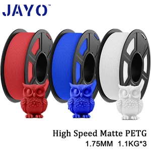 JAYO 3KG High Speed Matte PETG Red/Blue/White 1.1KG/SET 1.75mm 3D Filament - Picture 1 of 9