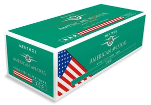 10 Boxen (2000 Hülsen) American Aviator Menthol Filterhülsen Regular - Bild 1 von 2