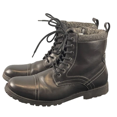 Botas Dexter para Hombres 11 Negras Imitación Cuero Tobillo Con Cordones Suela Foto 1 de 4